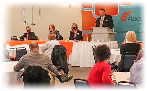 Group shot of board of directors during the annual meeting