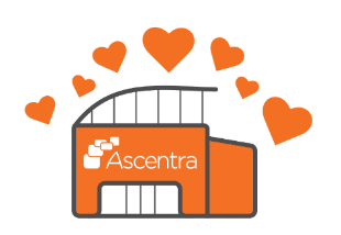 Ascentra branch with hearts